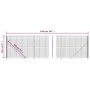Wire fence with anthracite gray flange 2.2x10 m by , fence panels - Ref: Foro24-154311, Price: 83,82 €, Discount: %