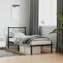 Estructura de cama con cabecero metal negro 75x190 cm de , Camas y somieres - Ref: Foro24-376216, Precio: 62,82 €, Descuento: %