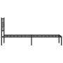 Estructura de cama con cabecero metal negro 75x190 cm de , Camas y somieres - Ref: Foro24-376216, Precio: 62,82 €, Descuento: %