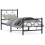 Estructura de cama con cabecero y estribo metal negro 80x200 cm de , Camas y somieres - Ref: Foro24-376235, Precio: 77,73 €, ...