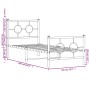 Estructura de cama con cabecero y estribo metal negro 80x200 cm de , Camas y somieres - Ref: Foro24-376235, Precio: 77,73 €, ...