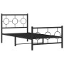 Estructura de cama con cabecero y estribo metal negro 90x200 cm de , Camas y somieres - Ref: Foro24-376237, Precio: 78,58 €, ...