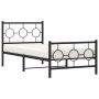 Estructura de cama con cabecero y estribo metal negro 90x200 cm de , Camas y somieres - Ref: Foro24-376237, Precio: 78,58 €, ...
