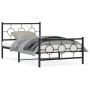 Estructura de cama con cabecero y estribo metal negro 107x203cm de , Camas y somieres - Ref: Foro24-376240, Precio: 88,37 €, ...