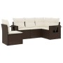 Set comedor de jardín 5 piezas y cojines ratán sintético marrón de , Conjuntos de jardín - Ref: Foro24-3252510, Precio: 371,0...