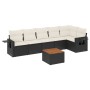 Set de comedor de jardín 7 pzas y cojines ratán sintético negro de , Conjuntos de jardín - Ref: Foro24-3256903, Precio: 424,3...