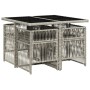 Set comedor de jardín 5 pzas cojines ratán sintético gris claro de , Conjuntos de jardín - Ref: Foro24-3210899, Precio: 272,0...