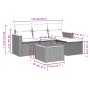 Set de muebles de jardín 5 pzas y cojines ratán sintético negro de , Conjuntos de jardín - Ref: Foro24-3258311, Precio: 283,7...