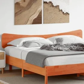 Bettkopfteil aus massivem Kiefernholz in Wachsbraun, 200 cm von , Kopf- und Fußteile - Ref: Foro24-844764, Preis: 51,67 €, Ra...