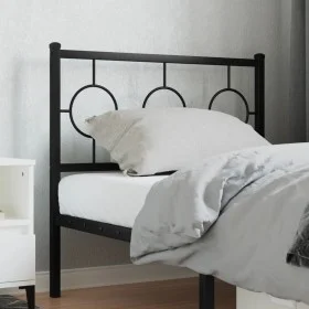 Black metal headboard 90 cm by , Headboards and footboards - Ref: Foro24-376254, Price: 32,62 €, Discount: %