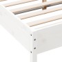 Estructura de cama madera maciza de pino blanco 140x200 cm de , Camas y somieres - Ref: Foro24-844726, Precio: 129,07 €, Desc...