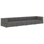 Set de sofás de jardín con cojines 4 pzas ratán sintético gris de vidaXL, Conjuntos de jardín - Ref: Foro24-47270, Precio: 30...