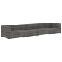 Set de sofás de jardín con cojines 4 pzas ratán sintético gris de vidaXL, Conjuntos de jardín - Ref: Foro24-47270, Precio: 30...