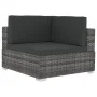 Set de sofás de jardín con cojines 4 pzas ratán sintético gris de vidaXL, Conjuntos de jardín - Ref: Foro24-47270, Precio: 30...