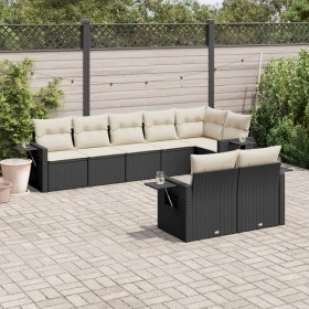 Set de sofás de jardín 8 piezas y cojines ratán sintético negro de , Conjuntos de jardín - Ref: Foro24-3252753, Precio: 534,4...
