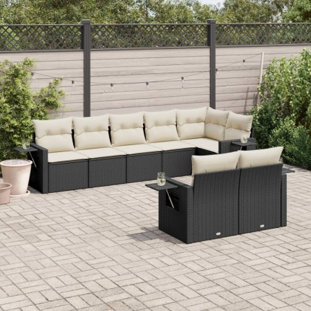 Set de sofás de jardín 8 piezas y cojines ratán sintético negro de , Conjuntos de jardín - Ref: Foro24-3252753, Precio: 534,4...