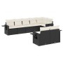 Set de sofás de jardín 8 piezas y cojines ratán sintético negro de , Conjuntos de jardín - Ref: Foro24-3252753, Precio: 534,4...