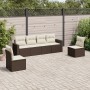 Set sofás de jardín 6 piezas y cojines ratán sintético marrón de , Conjuntos de jardín - Ref: Foro24-3218803, Precio: 382,30 ...