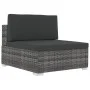 Set de sofás de jardín con cojines 4 pzas ratán sintético gris de vidaXL, Conjuntos de jardín - Ref: Foro24-47270, Precio: 30...