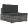 Set de sofás de jardín con cojines 4 pzas ratán sintético gris de vidaXL, Conjuntos de jardín - Ref: Foro24-47270, Precio: 30...