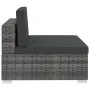 Set de sofás de jardín con cojines 4 pzas ratán sintético gris de vidaXL, Conjuntos de jardín - Ref: Foro24-47270, Precio: 30...