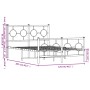 Estructura de cama cabecero y estribo metal negro 120x200 cm de , Camas y somieres - Ref: Foro24-376242, Precio: 120,62 €, De...