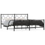 Estructura de cama cabecero y estribo metal negro 183x213 cm de , Camas y somieres - Ref: Foro24-376249, Precio: 140,72 €, De...