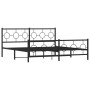 Estructura de cama cabecero y estribo metal negro 183x213 cm de , Camas y somieres - Ref: Foro24-376249, Precio: 140,72 €, De...