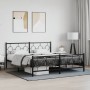 Estructura de cama cabecero y estribo metal negro 183x213 cm de , Camas y somieres - Ref: Foro24-376249, Precio: 140,72 €, De...