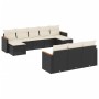 Set de sofás de jardín 10 pzas cojines ratán sintético negro de , Conjuntos de jardín - Ref: Foro24-3258815, Precio: 582,43 €...