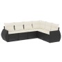 Set de sofás de jardín 6 piezas y cojines ratán sintético negro de , Conjuntos de jardín - Ref: Foro24-3253743, Precio: 393,3...