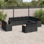 Set de sofás de jardín 12 piezas cojines ratán sintético negro de , Conjuntos de jardín - Ref: Foro24-3258912, Precio: 919,99...