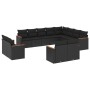 Set de sofás de jardín 12 piezas cojines ratán sintético negro de , Conjuntos de jardín - Ref: Foro24-3258912, Precio: 919,99...