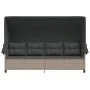 Sun lounger with hood and light gray synthetic rattan cushions by , Loungers - Ref: Foro24-368340, Price: 254,35 €, Discount: %