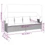 Sun lounger with hood and light gray synthetic rattan cushions by , Loungers - Ref: Foro24-368340, Price: 254,35 €, Discount: %