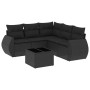 Set de sofás de jardín 6 piezas y cojines ratán sintético negro de , Conjuntos de jardín - Ref: Foro24-3253692, Precio: 409,1...