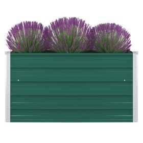 Jardinera elevada de acero galvanizado verde 100x100x45 cm de vidaXL, Maceteros y jardineras - Ref: Foro24-47025, Precio: 44,...