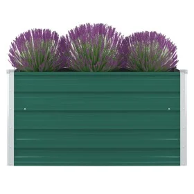 Jardinera elevada de acero galvanizado verde 100x100x45 cm de vidaXL, Maceteros y jardineras - Ref: Foro24-47025, Precio: 46,...