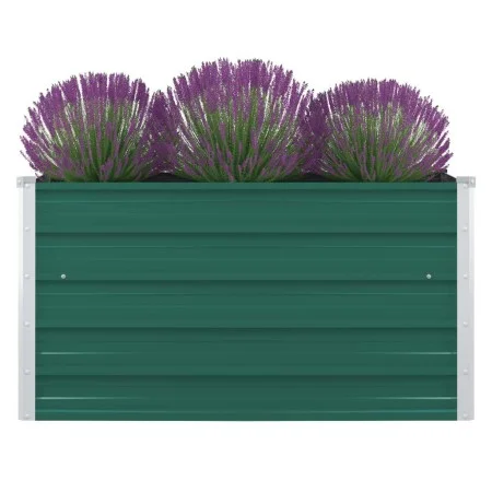 Jardinera elevada de acero galvanizado verde 100x100x45 cm de vidaXL, Maceteros y jardineras - Ref: Foro24-47025, Precio: 46,...