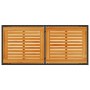 Mesa de jardín superficie de madera ratán PE negro 115x54x74 cm de , Mesas de jardín - Ref: Foro24-365077, Precio: 75,49 €, D...