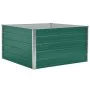 Jardinera elevada de acero galvanizado verde 100x100x45 cm de vidaXL, Maceteros y jardineras - Ref: Foro24-47025, Precio: 46,...