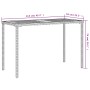 Mesa de jardín superficie de madera ratán PE negro 115x54x74 cm de , Mesas de jardín - Ref: Foro24-365077, Precio: 75,49 €, D...