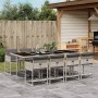 Set comedor de jardín 9 pzas cojines ratán sintético gris claro de , Conjuntos de jardín - Ref: Foro24-3211283, Precio: 538,0...