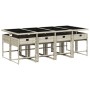 Set comedor de jardín 9 pzas cojines ratán sintético gris claro de , Conjuntos de jardín - Ref: Foro24-3211283, Precio: 538,0...
