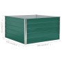 Jardinera elevada de acero galvanizado verde 100x100x45 cm de vidaXL, Maceteros y jardineras - Ref: Foro24-47025, Precio: 44,...
