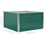 Jardinera elevada de acero galvanizado verde 100x100x45 cm de vidaXL, Maceteros y jardineras - Ref: Foro24-47025, Precio: 46,...