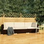 Set sofás de jardín 3 piezas y cojines ratán sintético marrón de vidaXL, Conjuntos de jardín - Ref: Foro24-47265, Precio: 271...