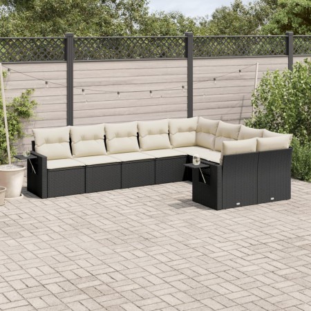 Set de sofás de jardín 8 piezas y cojines ratán sintético negro de , Conjuntos de jardín - Ref: Foro24-3252973, Precio: 564,7...