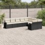 Set de sofás de jardín 8 piezas y cojines ratán sintético negro de , Conjuntos de jardín - Ref: Foro24-3252973, Precio: 564,7...
