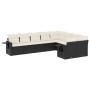 Set de sofás de jardín 8 piezas y cojines ratán sintético negro de , Conjuntos de jardín - Ref: Foro24-3252973, Precio: 564,7...
